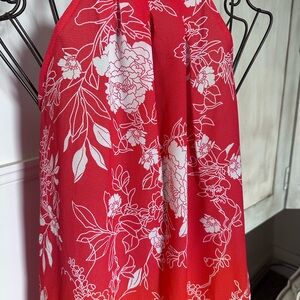 Floral Red Women's Skirt